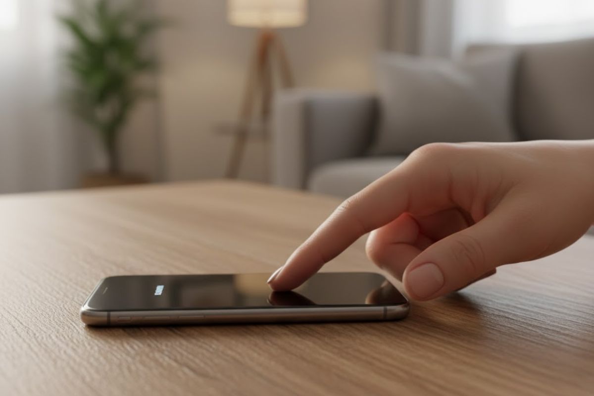 Celular na mesa de garantia para empréstimo