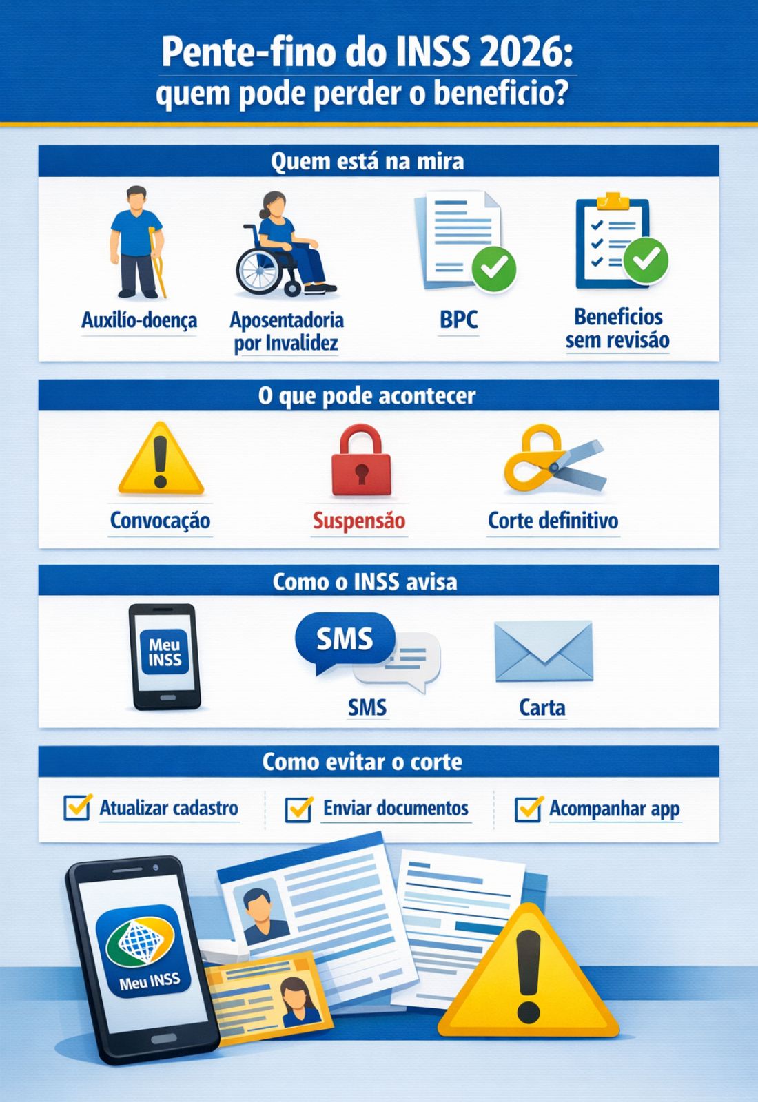 Infográfico do Pente-fino do INSS