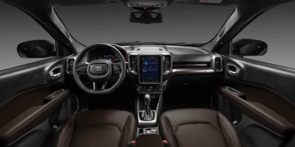 interior da Fiat Toro