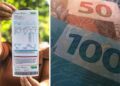 Tarifa Social de Água ao lado das notas de reais